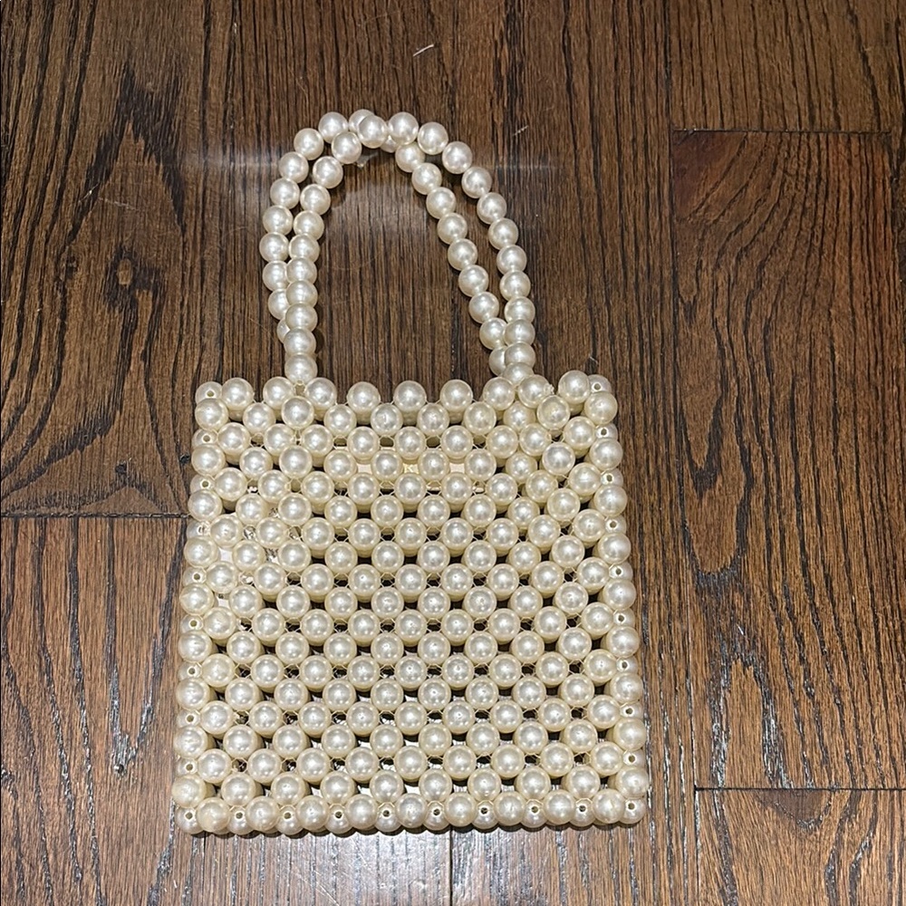 J. Crew Cream Pearl Bag